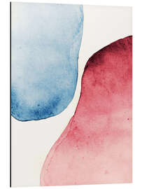 Print på aluminium Organic forms, watercolour - Ohkimiko