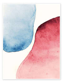 Poster Organische Formen, Aquarell - Ohkimiko