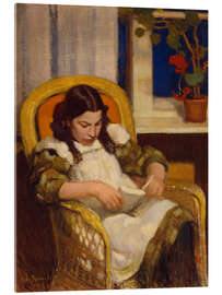 Acrylglasbild Mädchen am Lesen - Eero Järnefelt