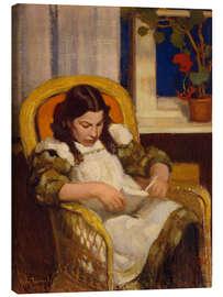 Tableau sur toile Girl Reading - Eero Järnefelt