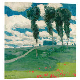 Acrylic print Spring Landscape With Poplar Trees - Alois Kalvoda