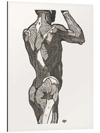 Print på aluminium Anatomical study of the back and gluteal muscles of a man - Jan Stolker