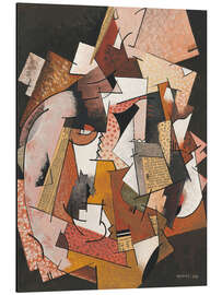 Print på aluminium Composition made from newspaper, 1918 - Georges Valmier