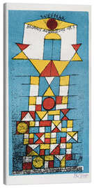 Lærredsbillede Postcard of the "Lofty person" exhibition in Bauhaus, 1923 - Paul Klee