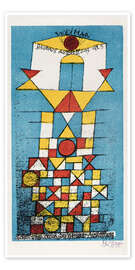 Poster Postcard of the "Lofty person" exhibition in Bauhaus, 1923 - Paul Klee