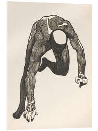 Acrylic print Anatomical study of the neck, arm and leg muscles - Jan Stolker