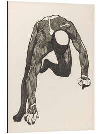 Print på aluminium Anatomical study of the neck, arm and leg muscles - Jan Stolker