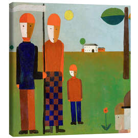 Leinwandbild Ländliche Familie (Familie Jatho), 1923 - Franz Wilhelm Seiwert