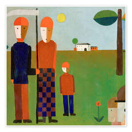 Poster Rural family (Jatho family), 1923 - Franz Wilhelm Seiwert