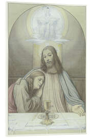 Tableau en verre acrylique Christ with his favorite disciple John - Eduard von Steinle