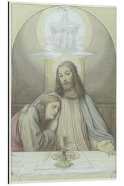 Print på aluminium Christ with his favorite disciple John - Eduard von Steinle