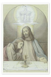 Wandbild Christus mit seinem Lieblingsjünger Johannes - Eduard von Steinle