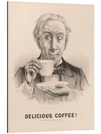 Print på aluminium Delicious Coffee! - Currier &amp; Ives, 1881