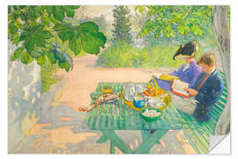 Sticker mural Holiday Reading, 1916 - Carl Larsson