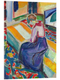 Acrylic print Woman Seated on a Couch, 1919 - Edvard Munch