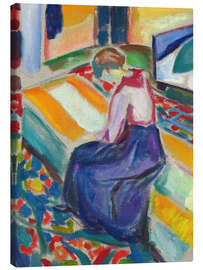 Leinwandbild Frau auf einem Sofa sitzend, 1919 - Edvard Munch