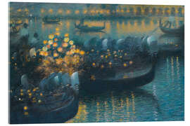 Acrylglasbild Serenade im Mondschein, Venedig - Lucien Levy-Dhurmer