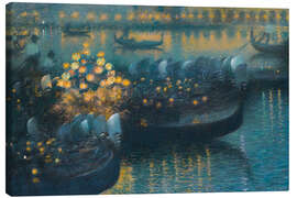 Leinwandbild Serenade im Mondschein, Venedig - Lucien Levy-Dhurmer