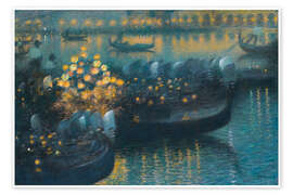 Wandbild Serenade im Mondschein, Venedig - Lucien Levy-Dhurmer