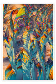 Poster Kristallwelt - Regenbogenkristalle aus Beta-Alanin - Jaroslaw Blaminsky