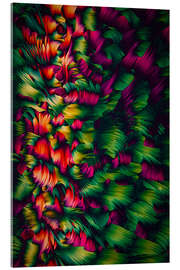 Tableau en verre acrylique Crystal World - Colourful crystals of Beta Alanine - Jaroslaw Blaminsky