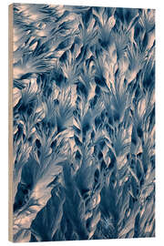 Holzbild Kristallwelt - Die blauen Kristalle von β-Alanin - Jaroslaw Blaminsky