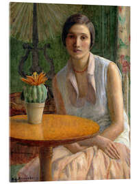 Quadro em acrílico The Cactus, Portrait of a Lady - Frederick Carl Frieseke