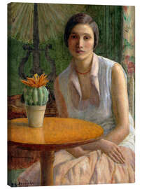 Canvas print The Cactus, Portrait of a Lady - Frederick Carl Frieseke