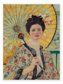 Poster Der japanische Sonnenschirm - Frederick Carl Frieseke