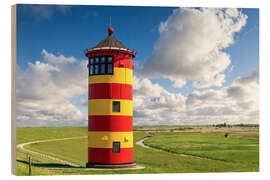 Holzbild Pilsumer Leuchtturm, Ostfriesland - Christian Müringer