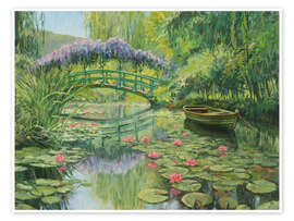 Wandbild Monets Garten in Giverny - Paul Simmons