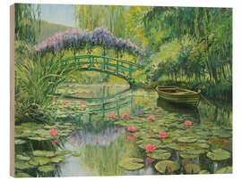 Holzbild Monets Garten in Giverny - Paul Simmons