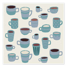 Wandbild Kaffeetassen - Nic Squirrell