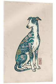 Tableau en verre acrylique Greyhound cherry blossom - syntetyc