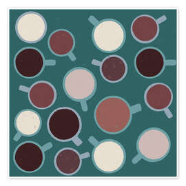 Wandbild Tassen Kaffee - Nic Squirrell