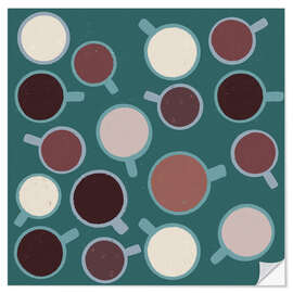 Sticker mural Mugs of Coffee - Nic Squirrell