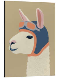 Print på aluminium Bath day with llama - Carina Artspace