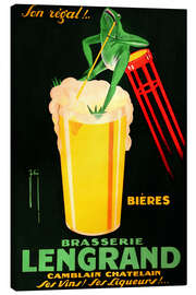 Leinwandbild Bierwerbung der Lengrand-Brasserie (Französisch) - Vintage Advertising Collection