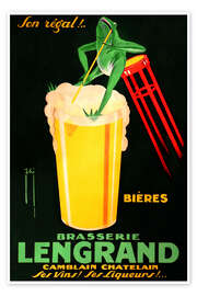 Wandbild Bierwerbung der Lengrand-Brasserie (Französisch) - Vintage Advertising Collection