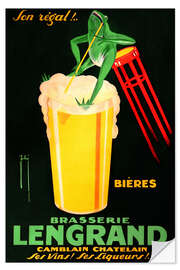 Sticker mural Bière de la Brasserie Lengrand - Vintage Advertising Collection