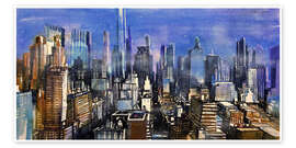 Wandbild New York, Manhattan, Midtown West - Johann Pickl