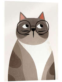 Quadro em acrílico The Scholar Cat - Softlight Boutique