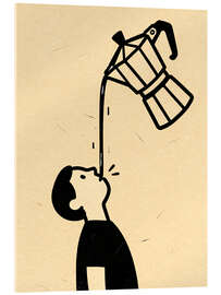 Acrylglasbild Der Kaffeegenießer - Softlight Boutique