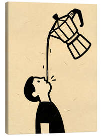 Leinwandbild Der Kaffeegenießer - Softlight Boutique