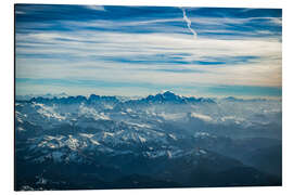 Print på aluminium Swiss Alps with Mont Blanc - HADYPHOTO