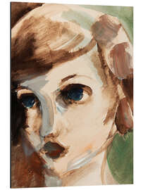 Print på aluminium Portrait of a Girl - Heinrich Hoerle