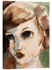 Tableau sur toile Portrait of a Girl - Heinrich Hoerle