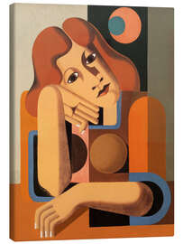 Tableau sur toile The Melancholic Girl - Heinrich Hoerle