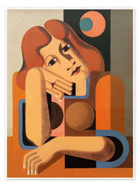 Billede The Melancholic Girl - Heinrich Hoerle