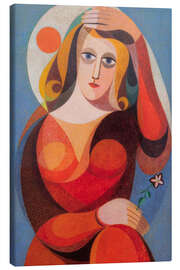 Canvas print The Lady in Red - Heinrich Hoerle